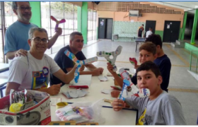 Sr. José com os alunos no INAM.